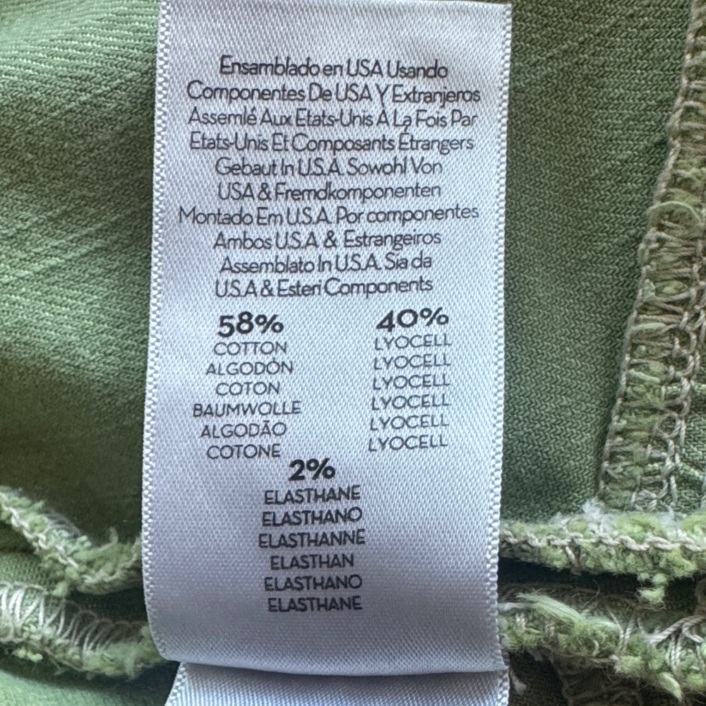 MOTHER The Ruffle Mini Skirt Loden Frost Green Size 25 - Picture 7 of 8